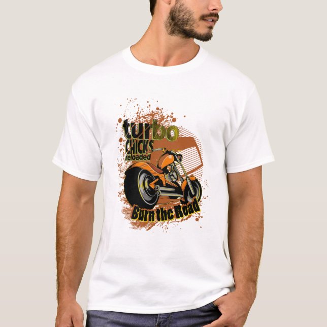 Camiseta Turbo Orange Burn Road Graphic Tee (Frente)