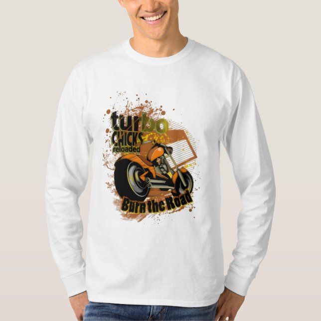 Camiseta Turbo Pintinhos Queimam A Estrada (Frente)