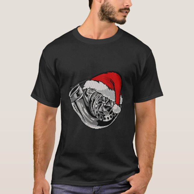 Camiseta Turbo Ugly Christmas Car Enthusiast Racing Driftin (Frente)