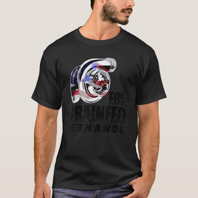 Camiseta Turbocharger Drag Racing Race Car Turbo Grain Fed  (Frente)