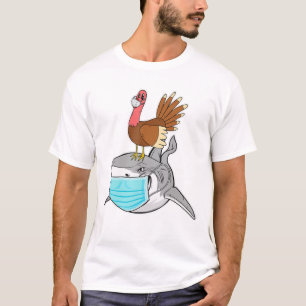 Camiseta Turca Andando De Tubarão Engraçado
