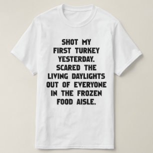 Camiseta Turca disparada. T-Shirt Piada Engraçado