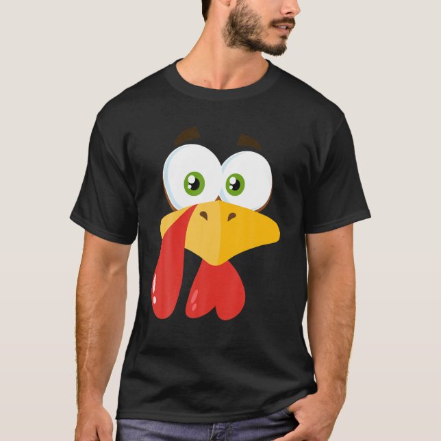 Camiseta Turca Enfrenta Garota de Ação de Graças Crianças T (Frente)