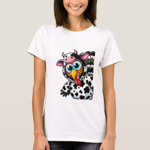 Camiseta Turca Moo Vaca Costume Engraçado Dia de Ação de Gr