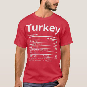 Camiseta Turca Nutrição Fala Família Engraçado Ação de Graç