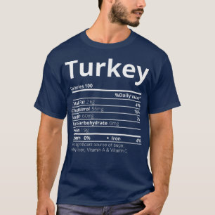 Camiseta Turca Nutrição Fala Família Engraçado Ação de Graç