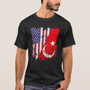 Camiseta Turca Roots Half American Flag Turquia
