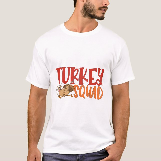 Camiseta Turca Trot Squad Engraçado Ação de Graças Correspo (Frente)