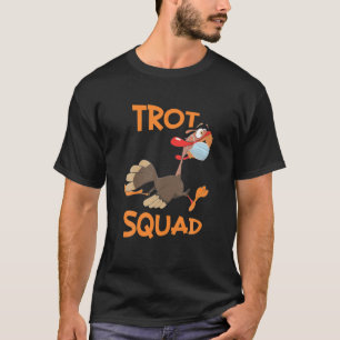 Camiseta Turca Trot Squad Mask Engraçado Dia de Ação de Gra