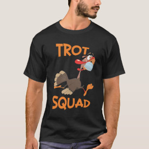 Camiseta Turca Trot Squad Mask Engraçado Dia de Ação de Gra