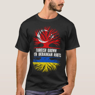 Camiseta Turco cresceu com bandeira ucraniana