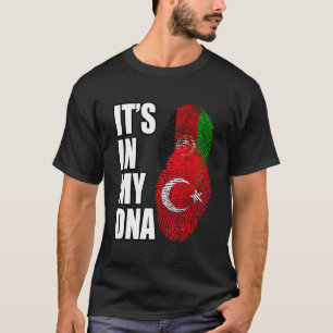Camiseta Turco E Afeganistão Misturam Bandeira Dna Herança