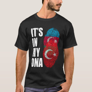 Camiseta Turco E Azerbaijão Mix Heritage Dna Flag