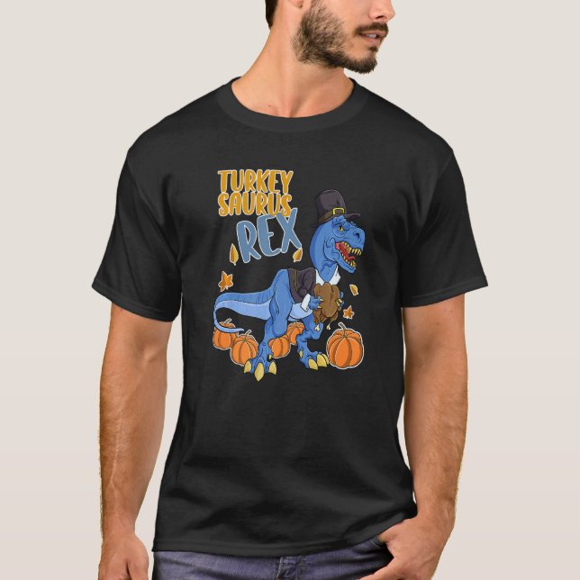 Camiseta Turco Surus Rex I Trex Pilgrim Que Eu Dinossauro (Frente)
