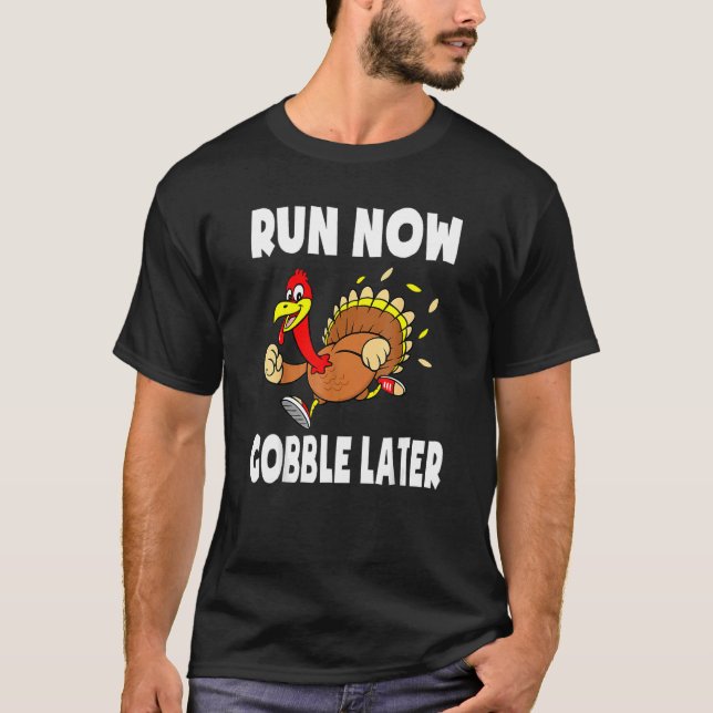 Camiseta Turco Tro Kids Dia de Ação de Graças Agora Gobble  (Frente)