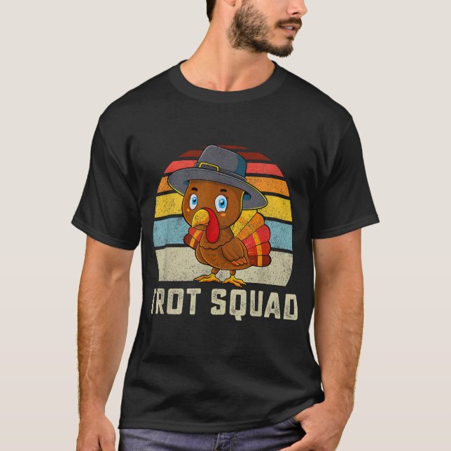 Camiseta Turco Trot Squad Corre de Ação de Graças Homens de (Frente)