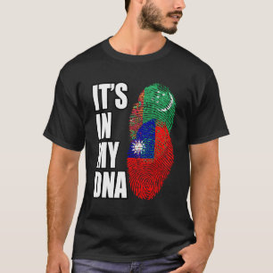 Camiseta Turcomenistão E Taiwan Misturam Patrimônio Dna Sin