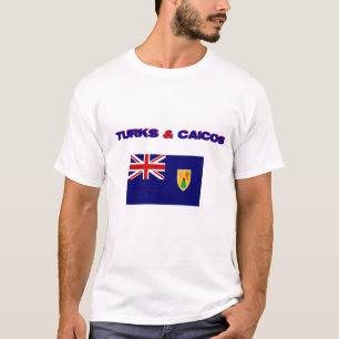 Camiseta Turcos e t-shirt da bandeira de Caicos