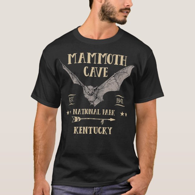 Camiseta Turista de Bat Kentucky, MAMMOTH CAVE NATIONAL PAR (Frente)