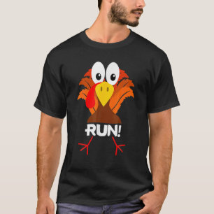 Camiseta Turkey Costume Adult Running Face Turkey Trot