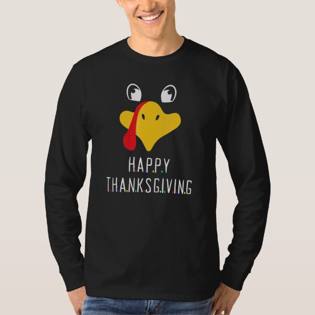 Camiseta Turkey Day Happy Friends Thanksgiving Costume (Frente)