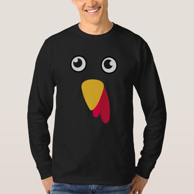 Camiseta Turkey Face Cute Matching Family Thanksgiving (Frente)