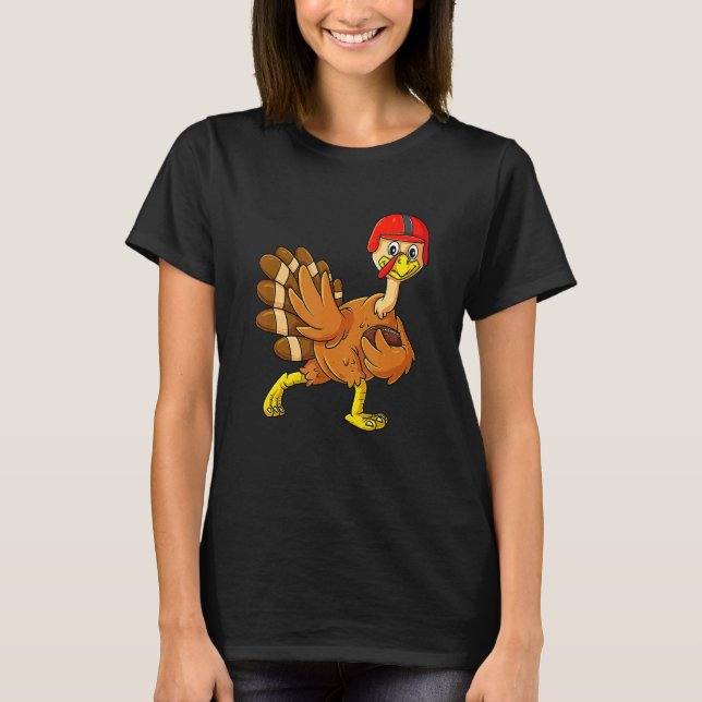 Camiseta Turkey Football Player Thanksgiving 2022 Boys Girl (Frente)