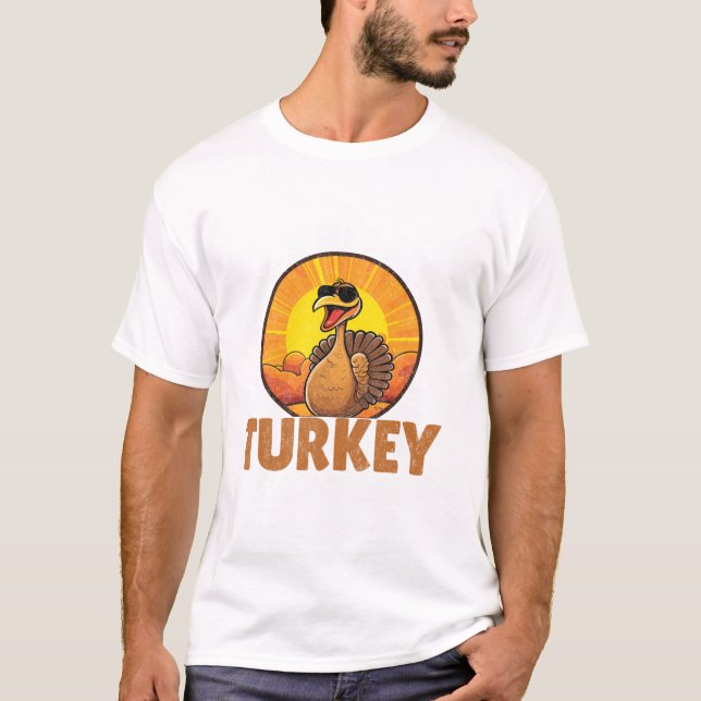 Camiseta Turkey In Town Funny (Frente)