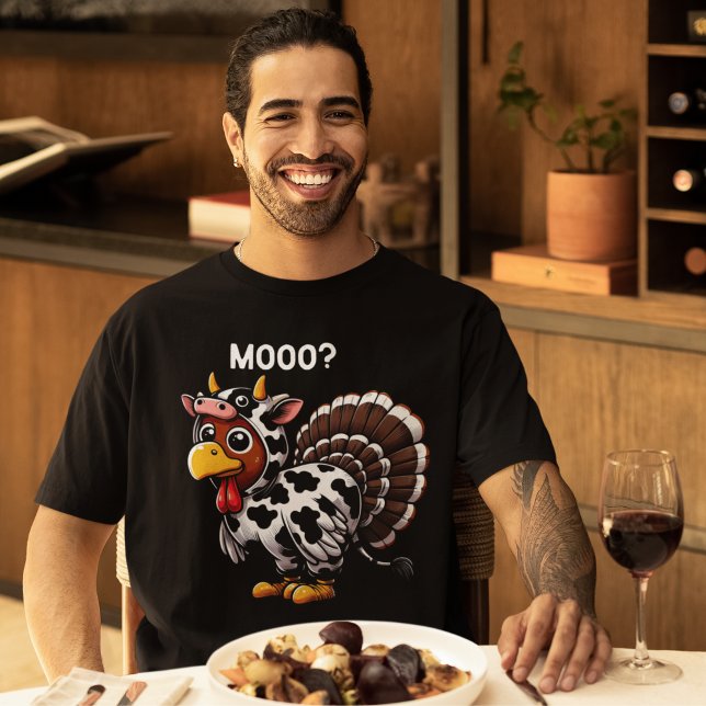 Camiseta Turkey Moo Funny Thanksgiving (Criador carregado)