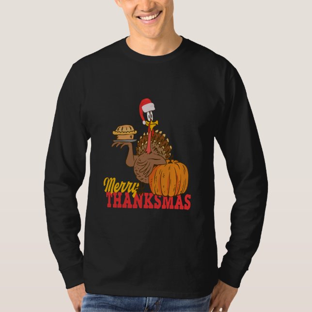 Camiseta Turkey Santa Merry Thanksmas Christmas (Frente)