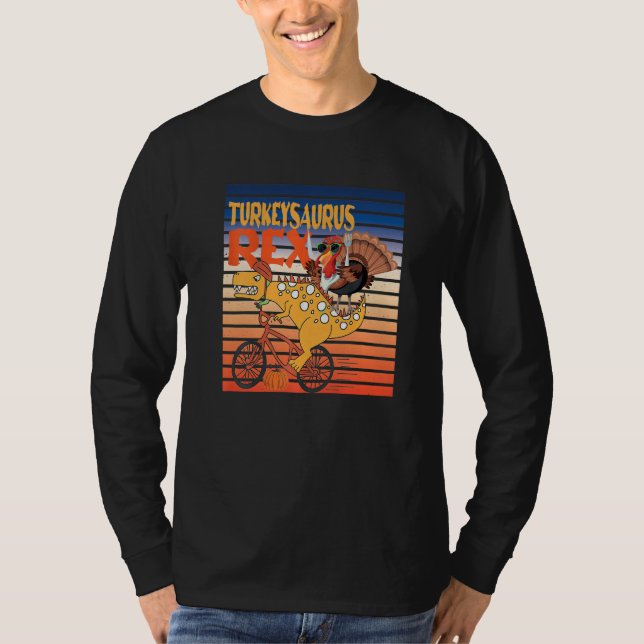 Camiseta Turkey Saurus Rex Dinosaur Thanksgiving Turkey For (Frente)