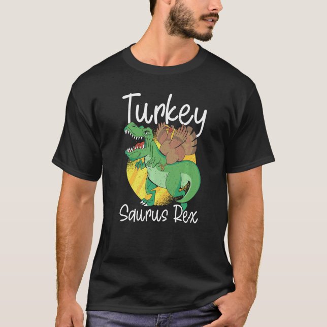 Camiseta Turkey Saurus Rex Thanks Giving  Rex Thanksgiving (Frente)