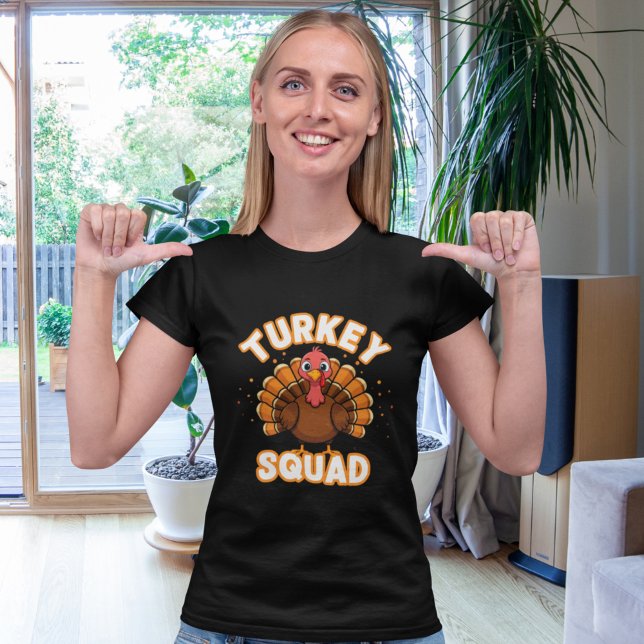 Camiseta Turkey Squad, Fun Thanksgiving  (Criador carregado)