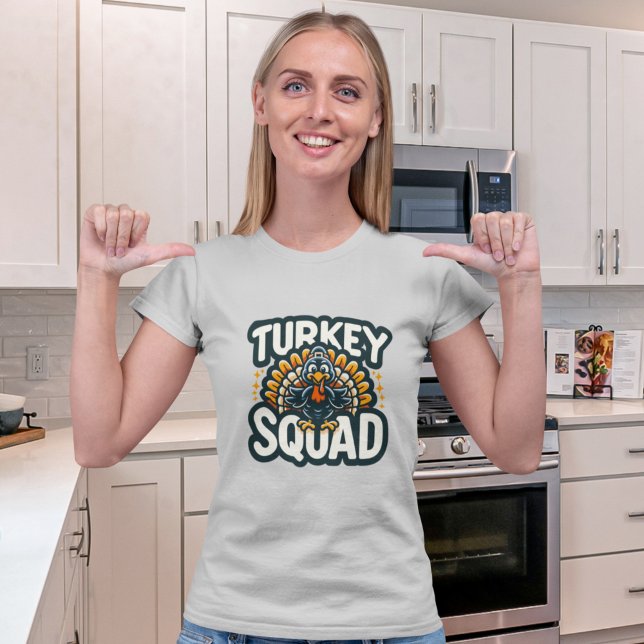 Camiseta Turkey Squad, Fun Thanksgiving  (Criador carregado)