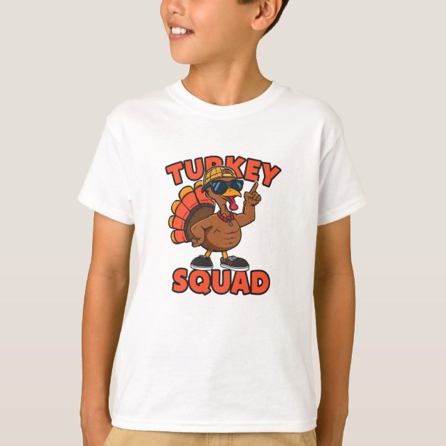 Camiseta Turkey Squad – Thanksgiving Edition (Frente)
