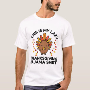 Camiseta Turkey This Is My Lazy Thanksgiving Pajama Premium
