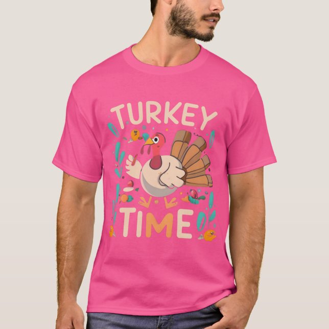Camiseta Turkey Time Thanksgiving Delight (Frente)