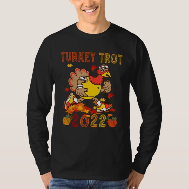 Camiseta Turkey Trot 2022 Thanksgiving  Turkey Running  Run (Frente)