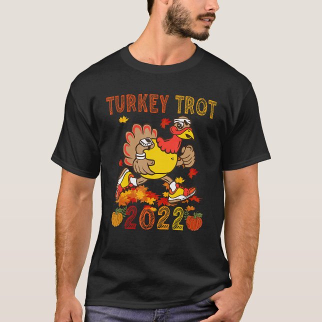 Camiseta Turkey Trot 2022 Thanksgiving  Turkey Running  Run (Frente)