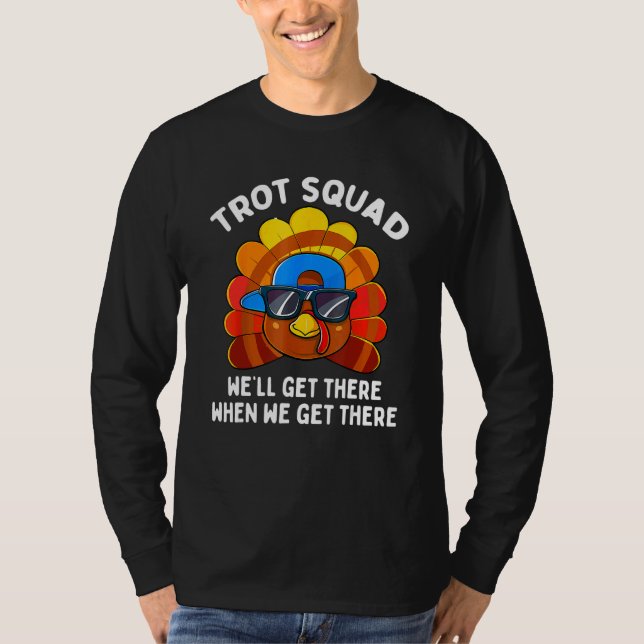 Camiseta Turkey Trot Squad  Thanksgiving Running Costume (Frente)