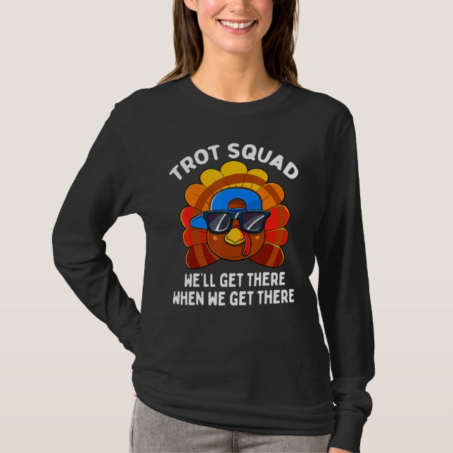 Camiseta Turkey Trot Squad  Thanksgiving Running Costume 1 (Frente)
