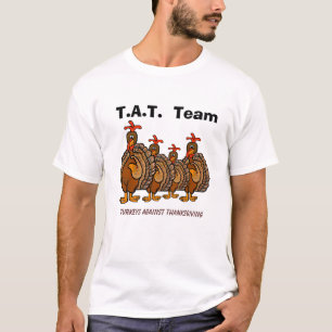 Camiseta Turkeys Contra a Engraçada T-shirt de Ação de Graç