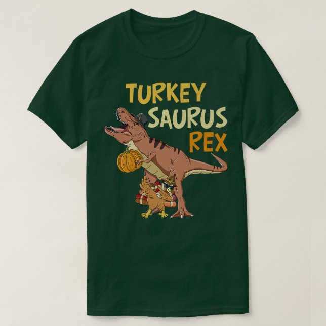 Camiseta Turkeysaurus Rex Funny Turquia Dabbing Trex Thankg (Frente do Design)