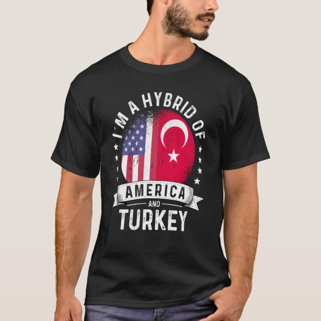 Camiseta Turkiye American Patriot Groot Flag Humor (Frente)