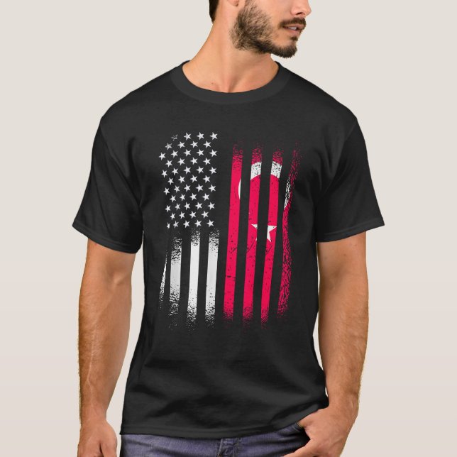 Camiseta Turkiye American Patriot Grown Country USA Flags S (Frente)