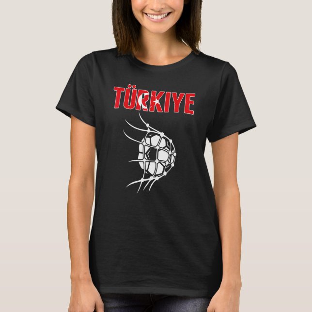 Camiseta Turkiye Soccer Ball In Net Objetivo Support Turkey (Frente)
