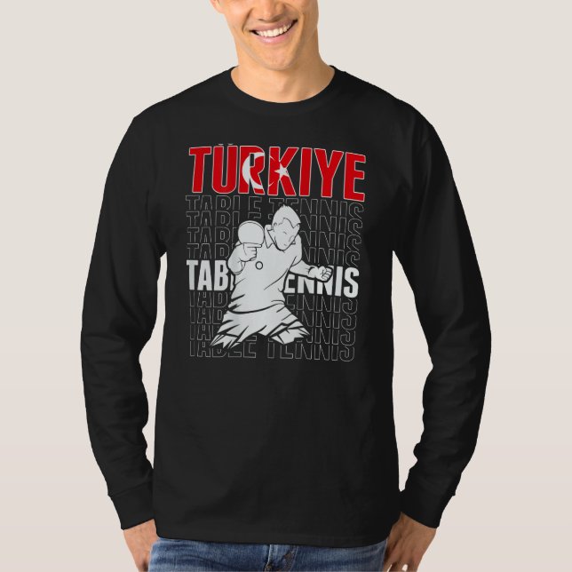 Camiseta Turkiye Table Tennis   Support Turkey Ping Pong Te (Frente)
