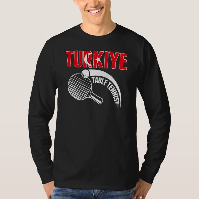 Camiseta Turkiye Table Tennis  Turkey Ping Pong Team Suppor (Frente)