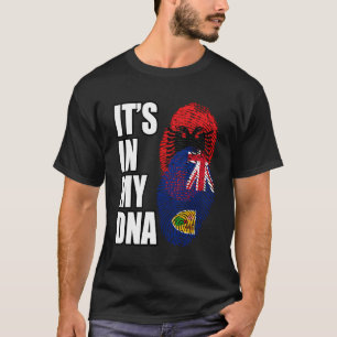 Camiseta Turks Caicos E Albanês Mix Heritage Dna Flag