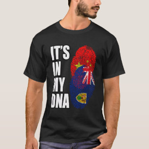 Camiseta Turks Caicos E China Mix Heritage Dna Flag